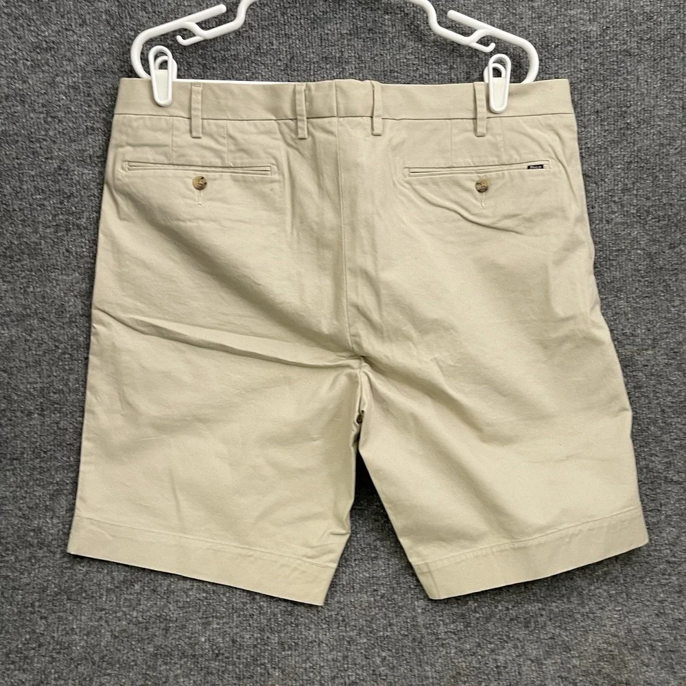 Polo Ralph Lauren Stretch Slim Fit Shorts Mens 38 Beige Chino Golf Casual
